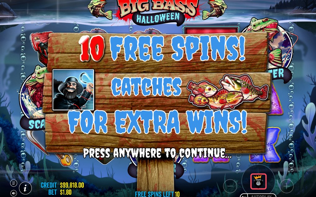 Free Spins counter and progress ribbon during play
